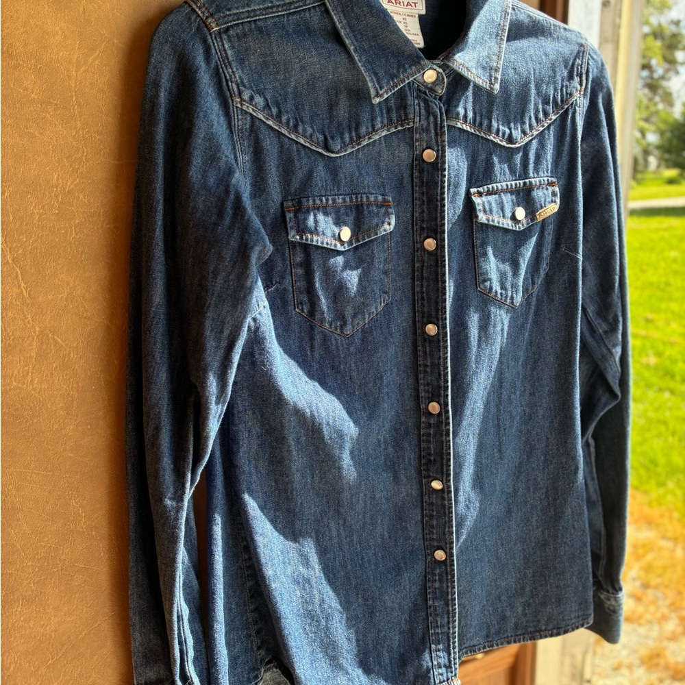 Ariat Blue Denim Button-Up Shirt
